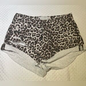 One Teaspoon Animal Bandits Mid Waist Denim Short